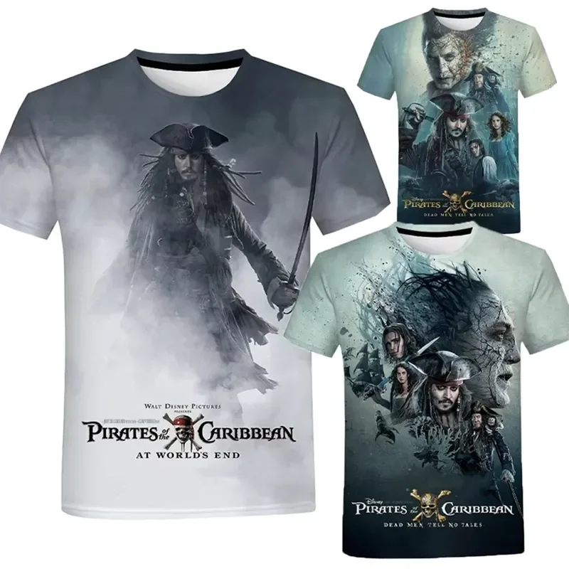 3D Printed T Shirt Men Women Summer Fashion Casual Fun Street Wear Caribbean Pirates Design Cool Graphic Tee Top