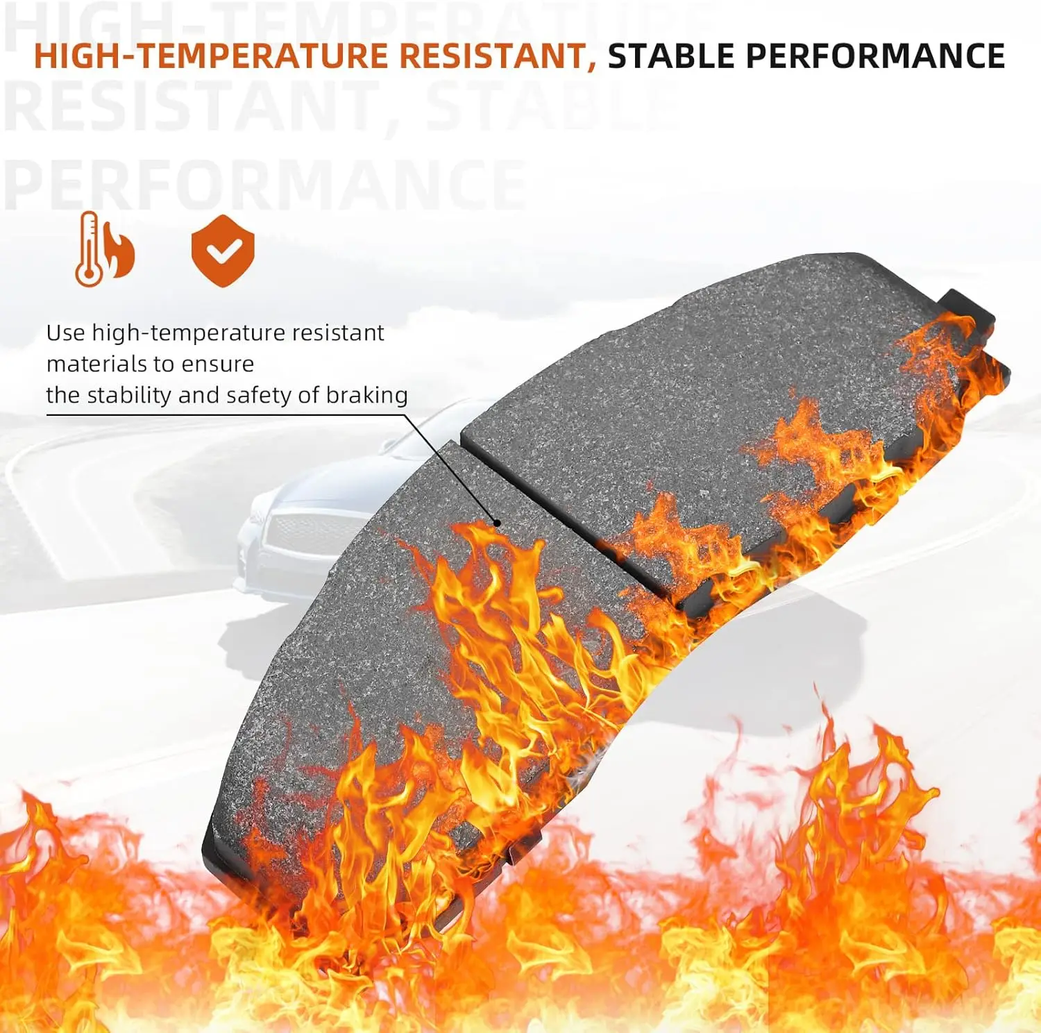 مكابح أمامية قرصية سيراميك ممتازة لسيارة 2007-2018 أفالون، 2007-2018 ES350، 2007-2017 كامري، 2013-2018 ES300h، مجموعة وسادات الفرامل