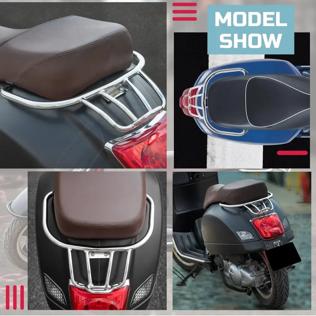 Staffa posteriore moto per Vespa GTS 300 250 GTV300 2008-2022 2021 2020 GTS300 GTS250 Borsa per bagagli Sport Mensola Rack Accessorie