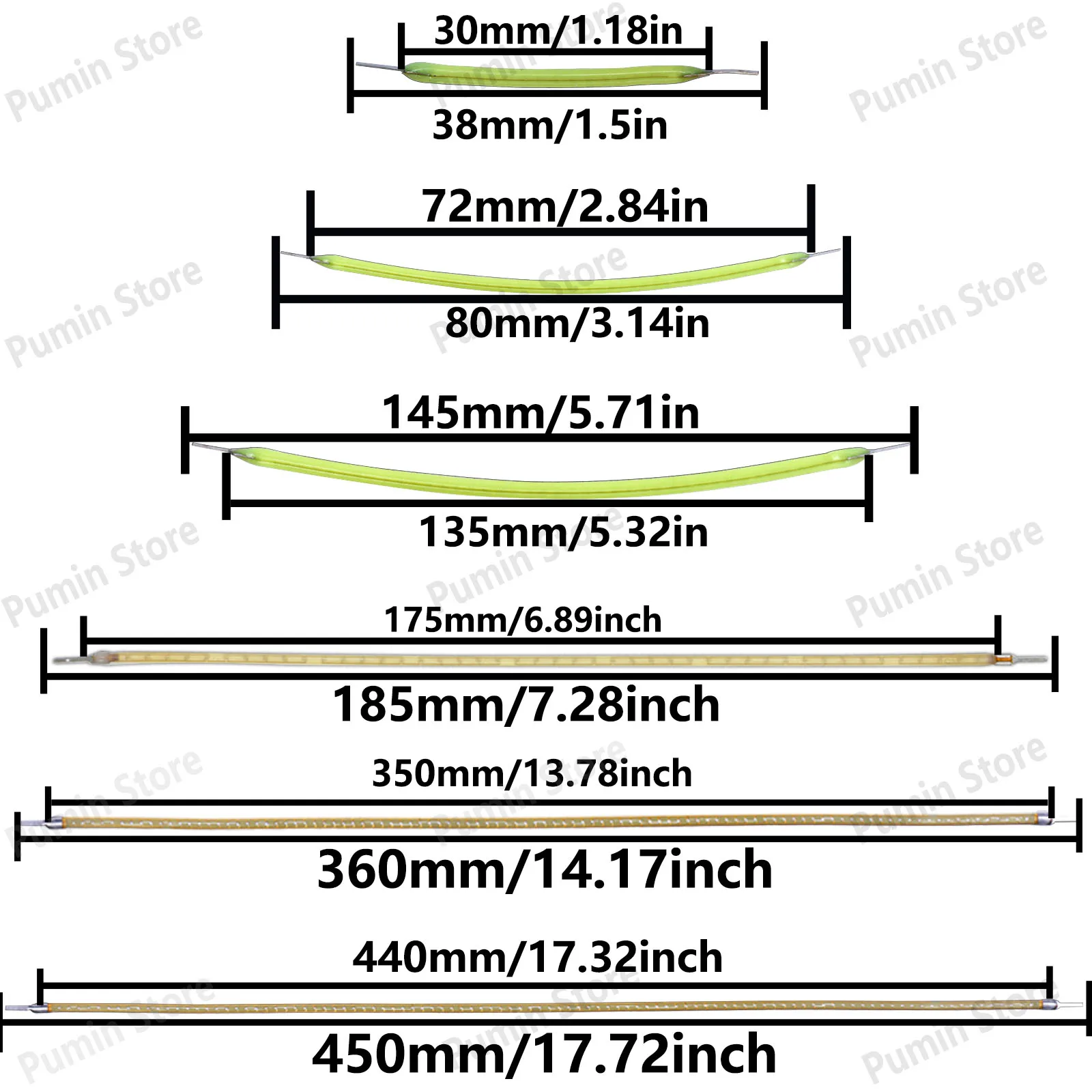 LED Retro Edison Bulb Flexible Filament DC3V Ice Blue White 38mm 80mm 145mm 185mm 360mm 450mm Light Source Accessories DIY