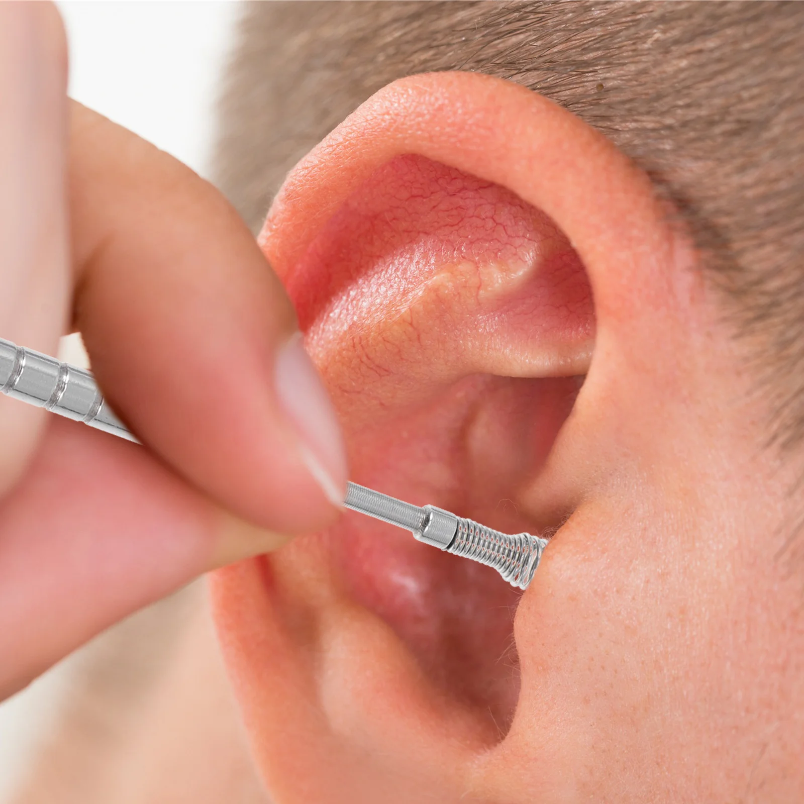 

1 комплект инструментов для ушной серы, амбушюры из полированной нержавеющей стали, безопасные и удобные средства для чистки ушей для семейных путешествий