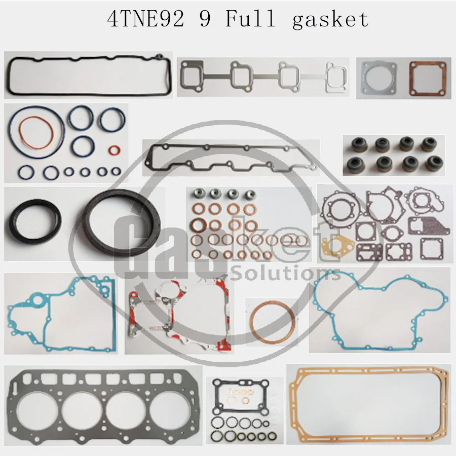 4TNE92 full overhaul gasket kit 729901-92710 for Yanmar Hiyster H2.5TX Forklift 4TNE92-SNMS2 4TNE92-SNM3 diesel engine gasket