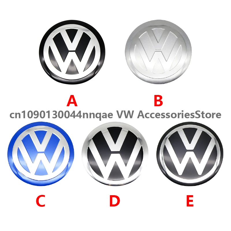 56/60/65/70/75/80/90/100/120mm 4pcs Car Wheel Center Decal Hub Sticker for Volkswagen Golf 5 6 Polo Passat Tiguan CC Bettle Bora
