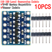 10pcs 4 channel IIC I2C Logic Level Converter Bi-Directional Module 5V to 3.3V For Arduino