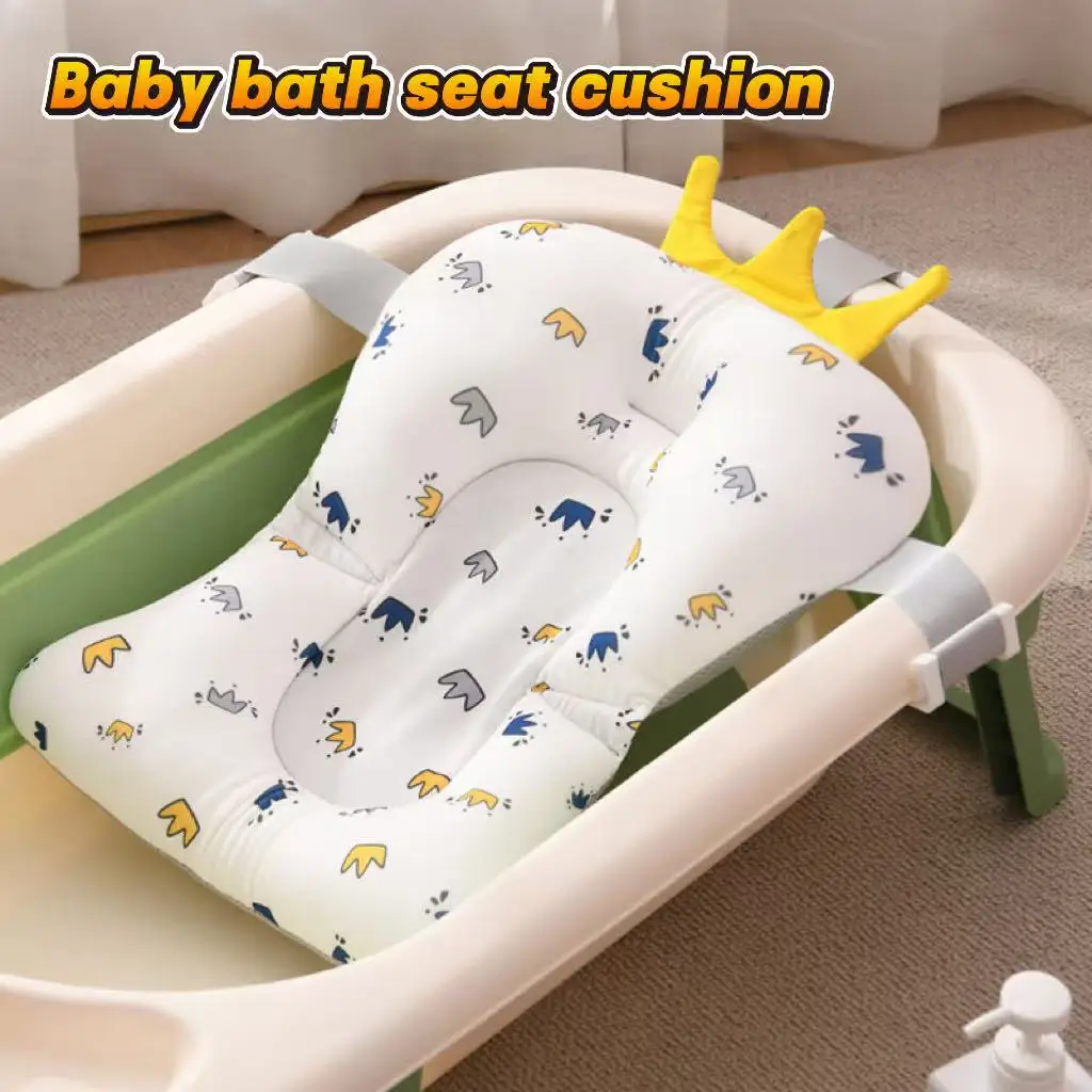 

1 шт., удобный коврик для купания новорожденных с мультяшным принтом, регулируемый, с поддержкой для талии и шеи, из полиэстера, приятного для кожи и дышащего материала, отличный компаньон для детских ванночек, незаменим в путешествиях.