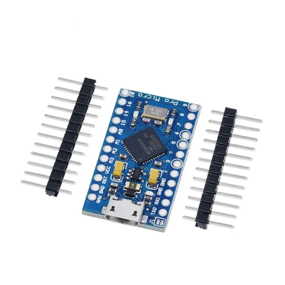 Micro ATmega32U4 5V 16MHz Replace ATmega328 for Arduino Pro Mini with 2 Row Pin Header for Leonardo Mini Usb Interface