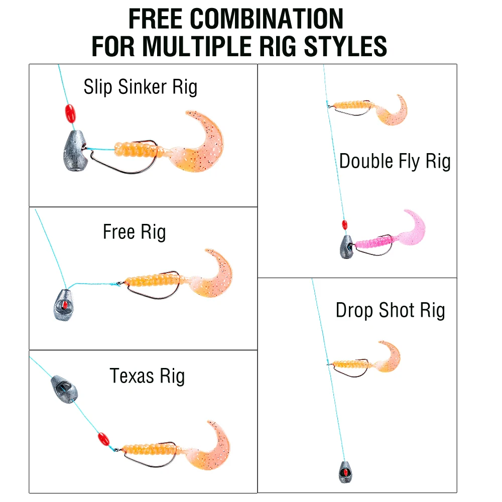10 Stück Angelblei-Gewichte für Texas Rig, Free Rig und Drop Shot Bleigewichte – Detail 6