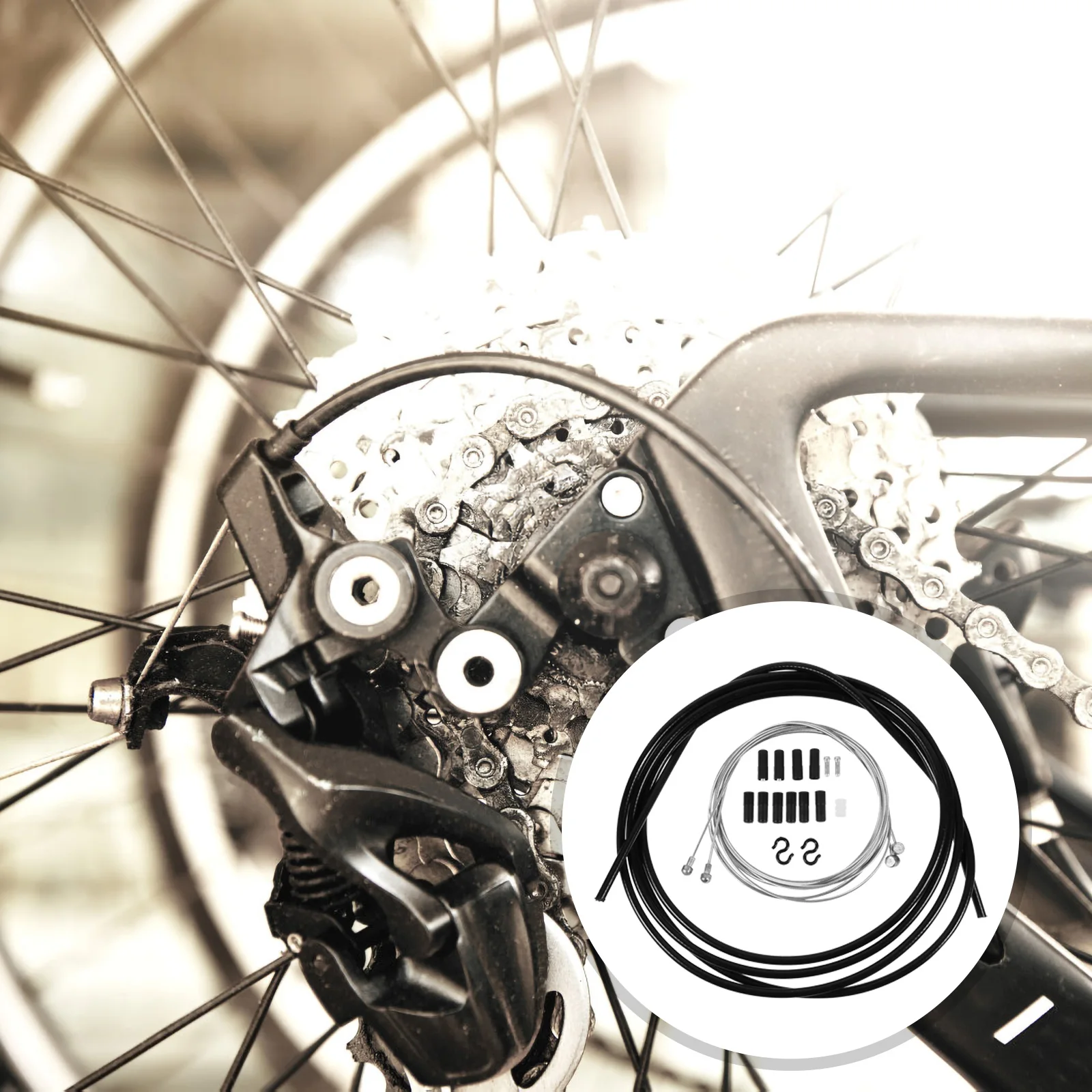 

Bike Brake Derailleur Cable Set for Mountain Road Folding Bikes Strong Durability Heat Resistance Transmission Wire Accessories