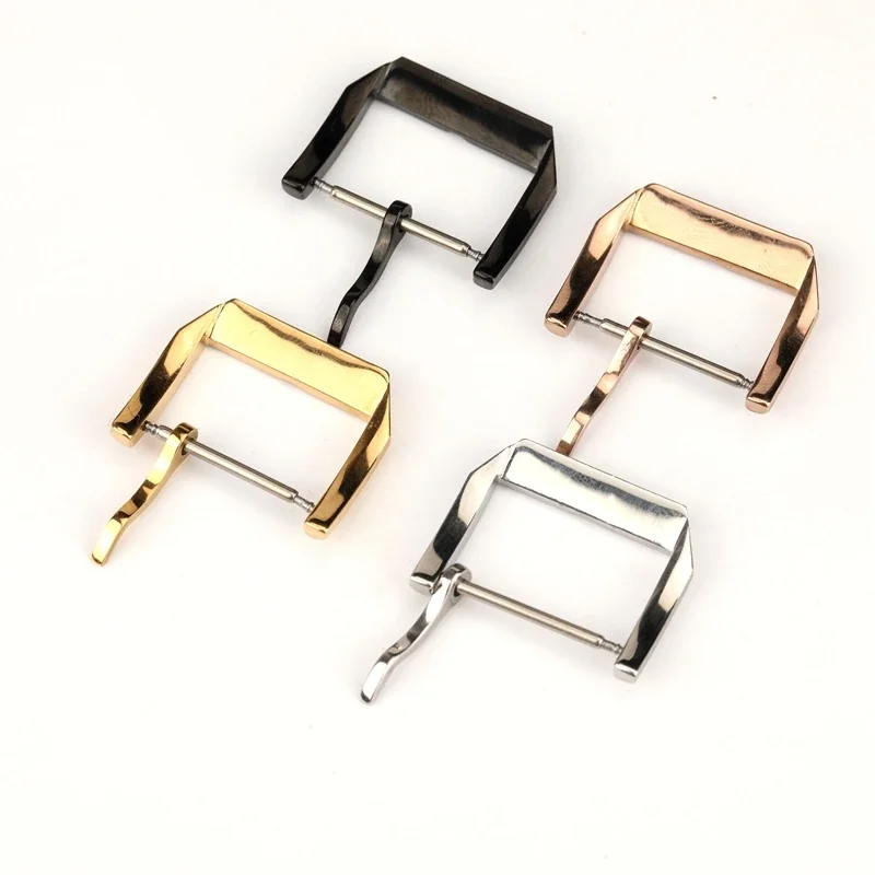 For IWC Solid Stainless Steel Needle Buckle 18mm Universal Waterproof High Quality Silver Black Watch Strap Accessories