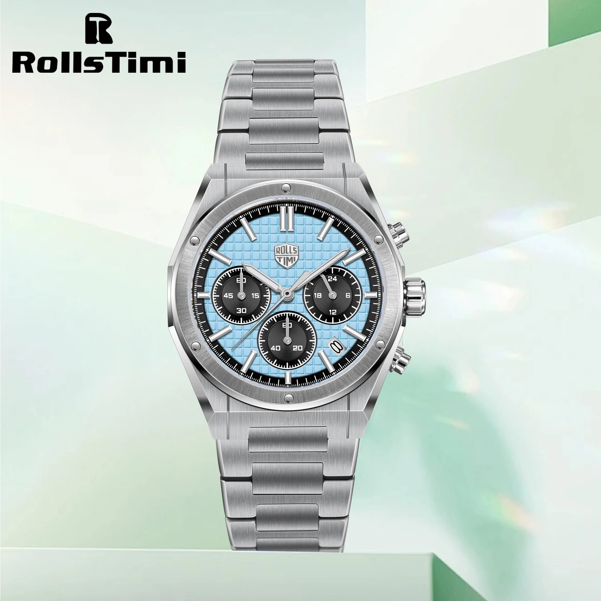 

New 2025 RollsTimi Men's Watch Quartz Watches Luxury Sapphire Mirror Waterproof Sports Wristwatch Gift for Man Top Design Clocks