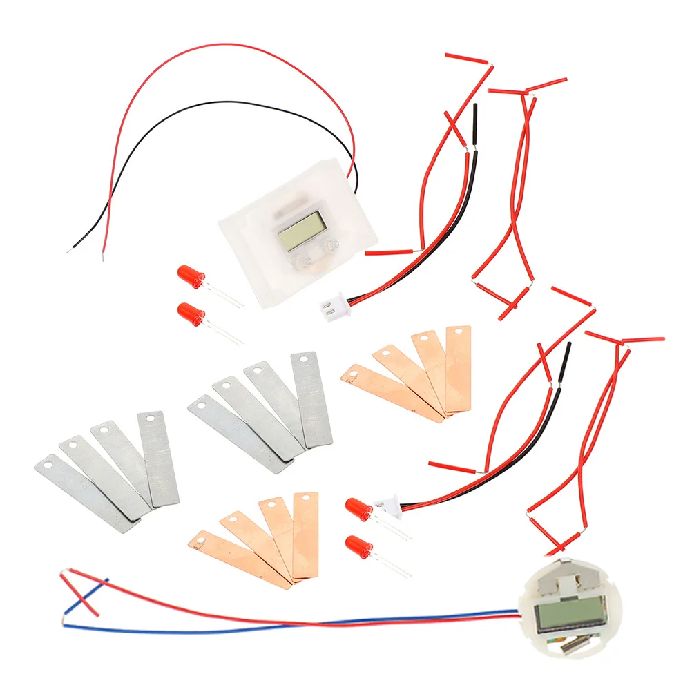 1Set Fruit Making Kit for Kids Science Experiment Materials Set with Zinc Copper Sheets School Physics