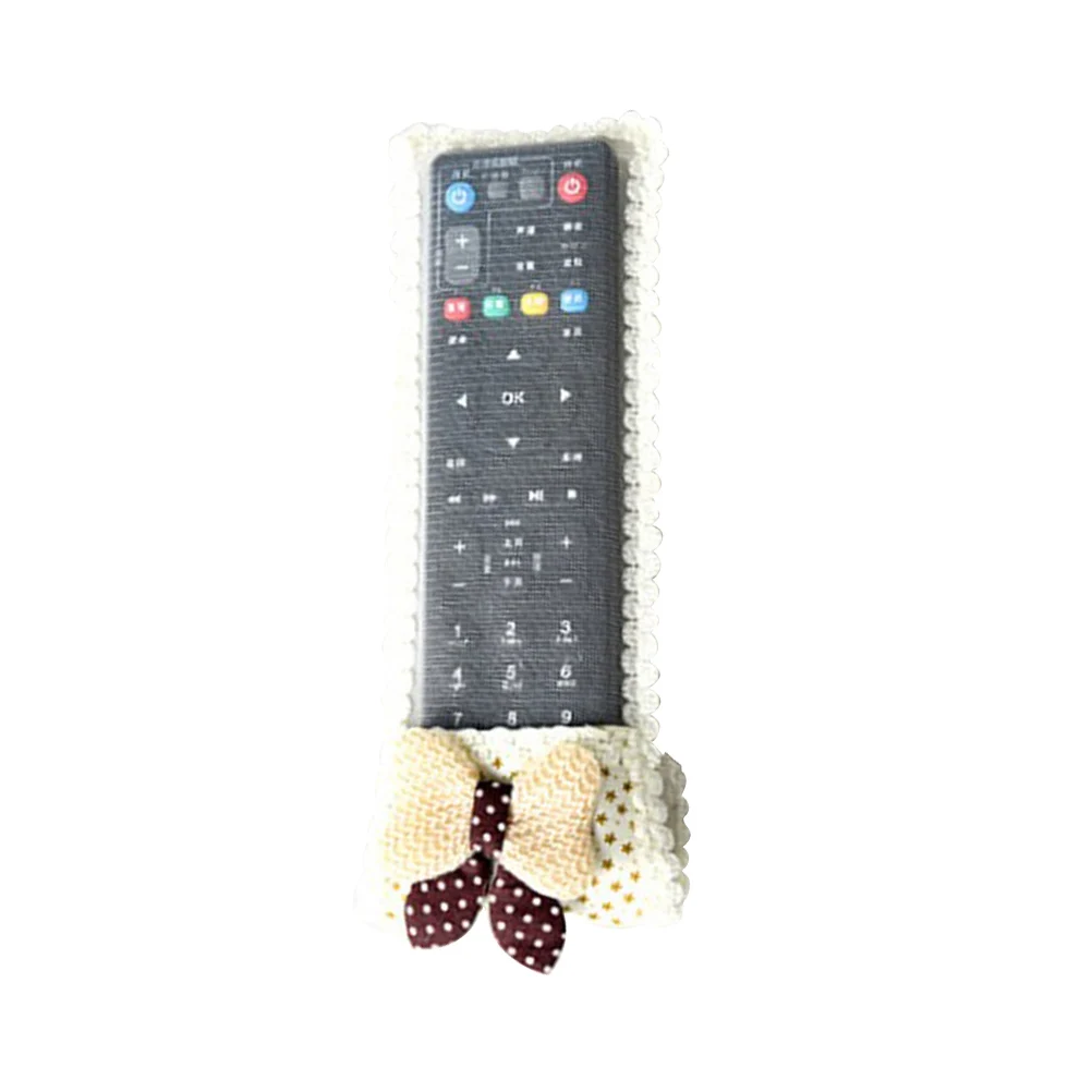 

Bow Remote Control Set Fabric Lace Cover Creative Beautiful Dust European Style for