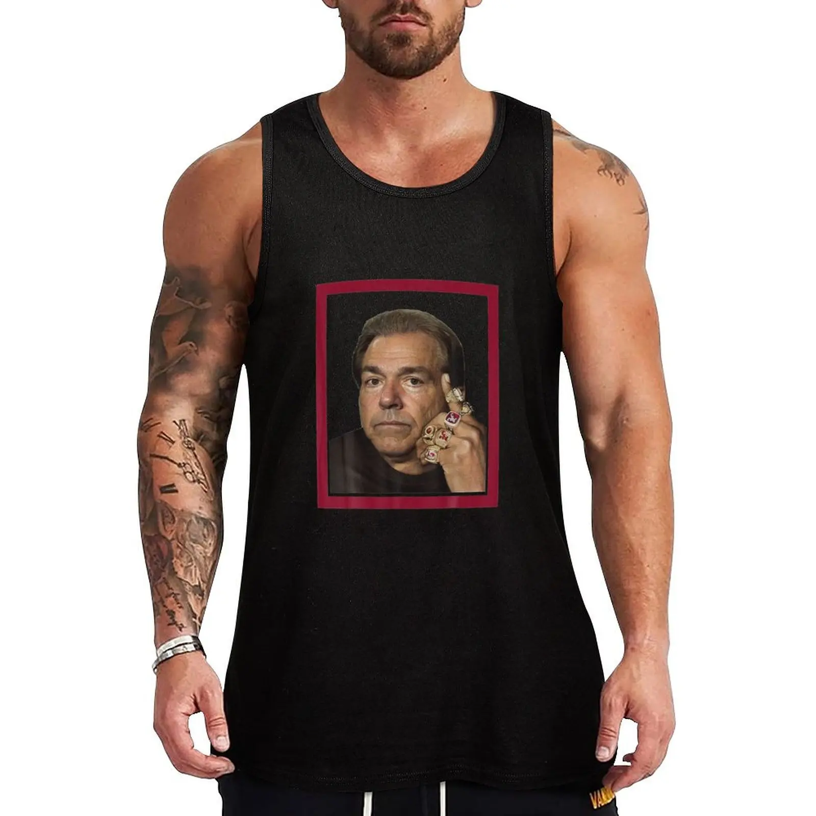 NICK SABAN COLLEGEE Ess Tank Top sleeveless shirt man gym gym shirt man