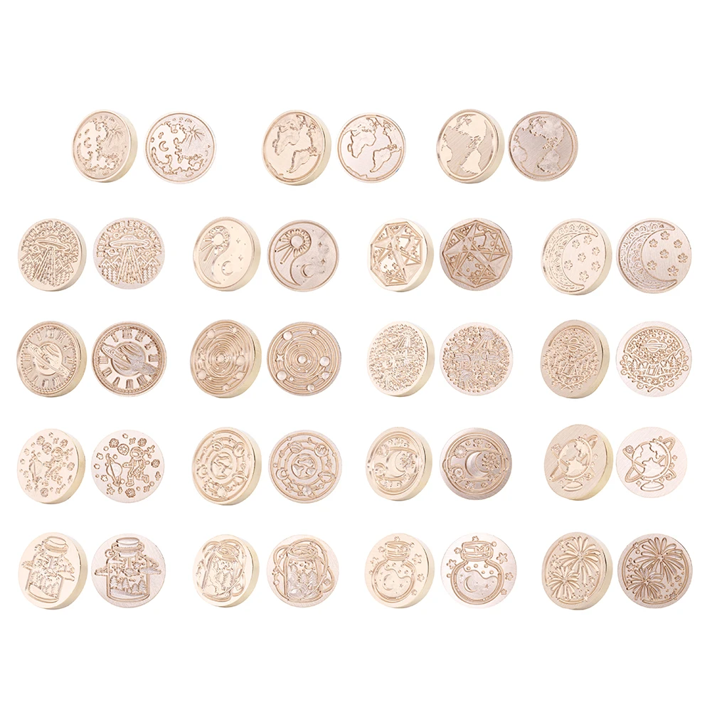 Taza de cera de sellado antigua con forma de estrella y Luna espacial, pintura de fuego para invitación de boda, embalaje de regalo, decoración de tarjetas de álbum de recortes