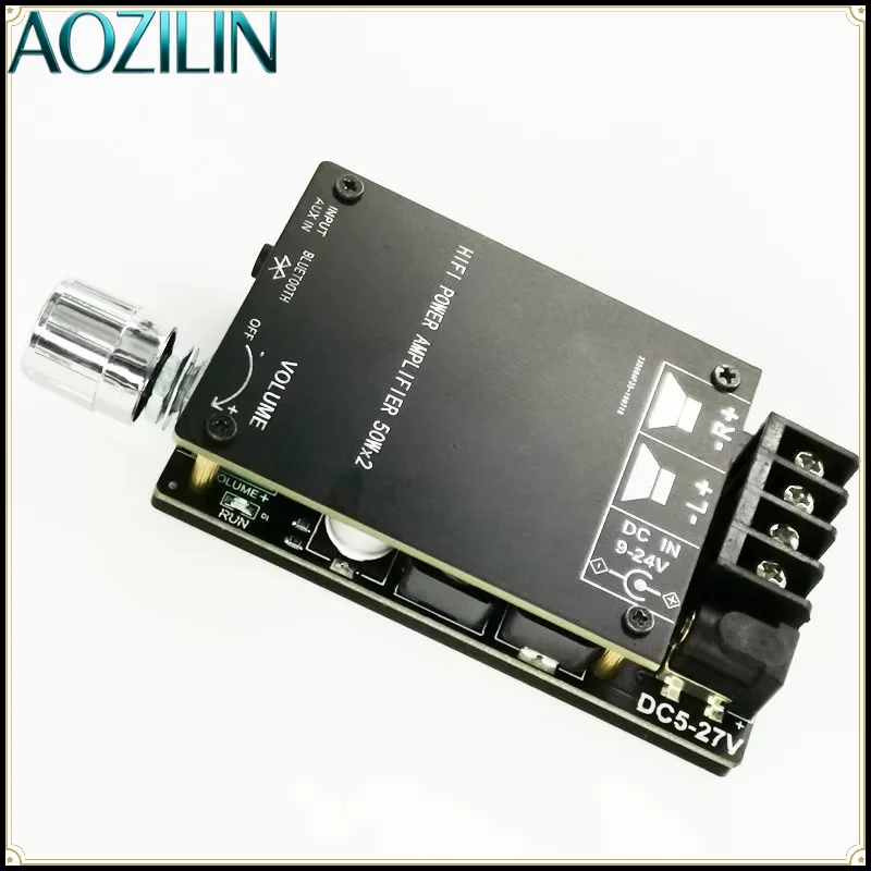 AOZILIN Bluetooth5.0 TPA3116D2 Amplifier Board,Stereo 2×50W Digital Power AMP Module for DIY Speaker Audio Project