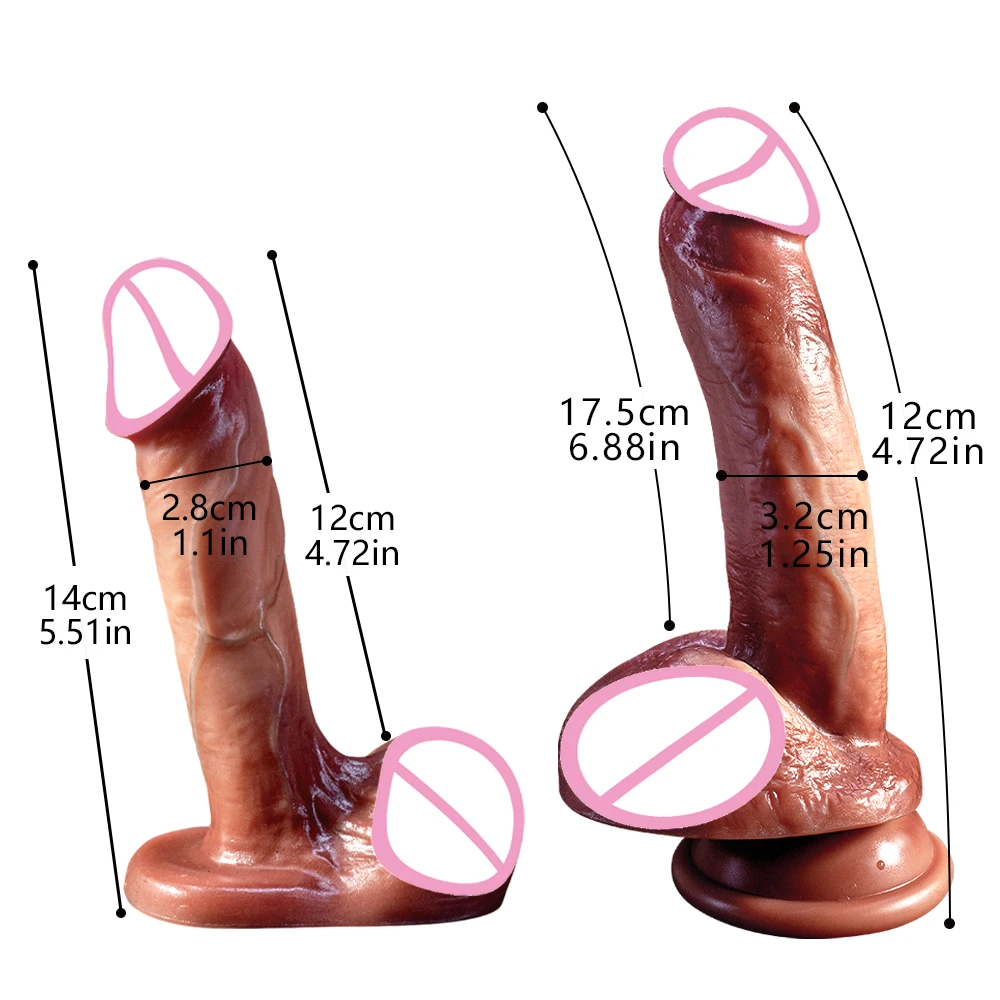 Super Skin Dildo Penis Medical Silicone Realistic Makeup Dildo Strap on Suction Cup Dick Adults Sex Toy For Women Masturbator