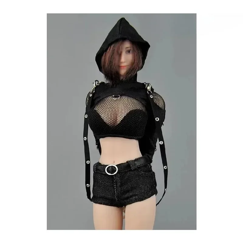 ZYTOYS 1/6 Scale Female Black Lace See-through Top Pants Set Soldier Clothes Model for 12