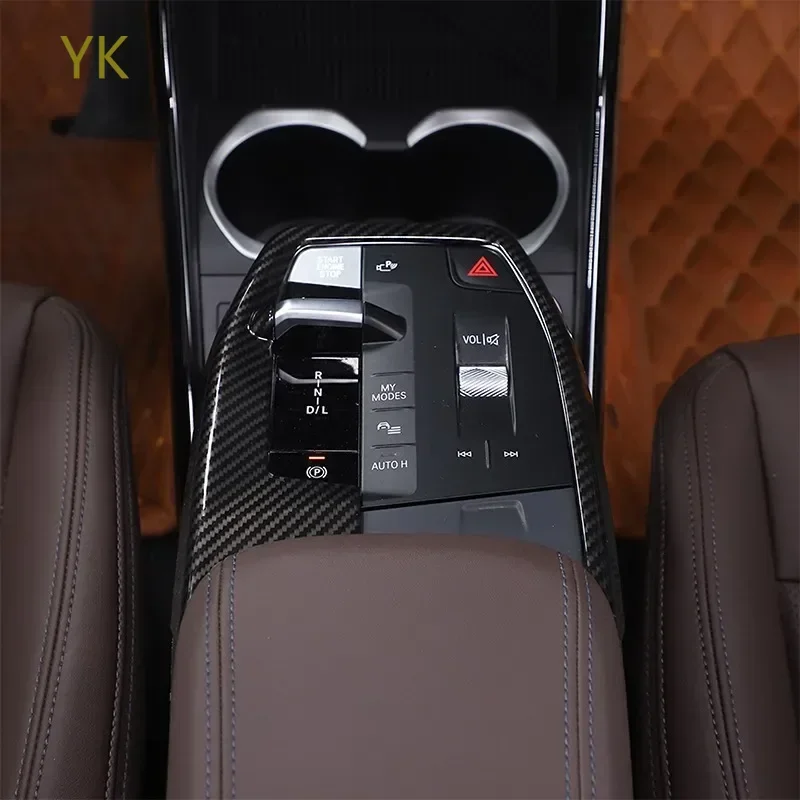 

For BMW X1 IX1 U11 2023-2025 ABS Carbon Fiber Car Central Control Gear Panel Frame Cover Trim Interior Car Accessories LHD
