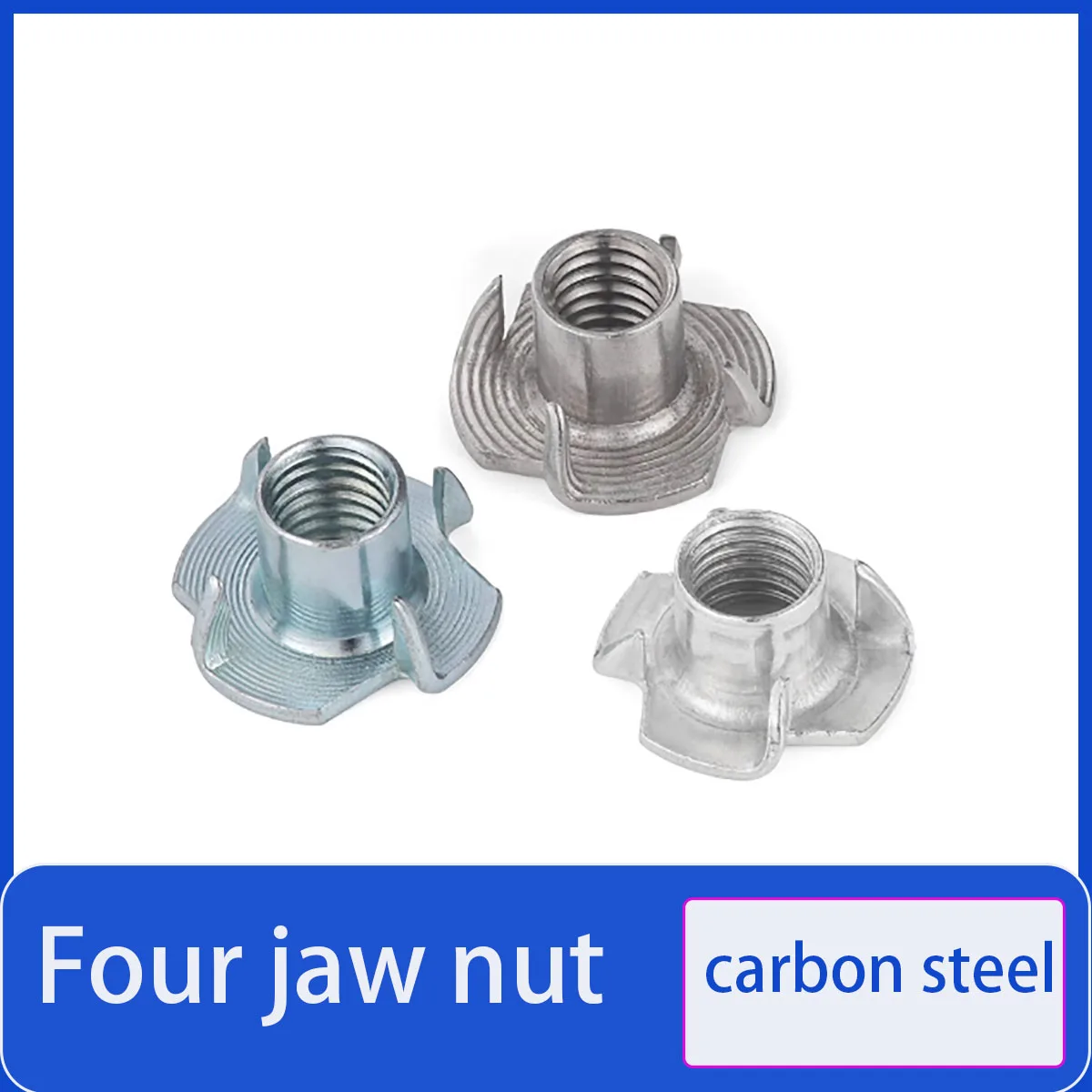 

Оцинкованная Т-образная гайка с четырьмя когтями M3-M12, вставка с глухими зубцами, тройник, гайка, крепеж для мебельной фурнитуры для динамика