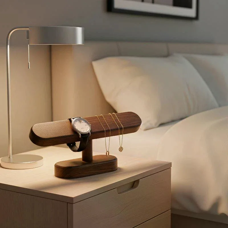 Walnut Color Watch Bracket Display Holder Jewelry Bracket Chain Anklets Hanger Stand Racks Organizer For Counter Shows