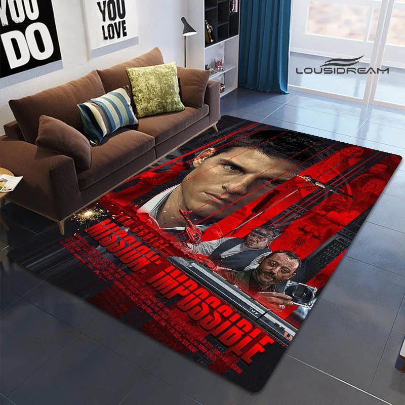 Movie MISSION: Impossible printed carpet bedroom decoration Yoga mat outdoor rug area rug Non -slip carpet birthday gift