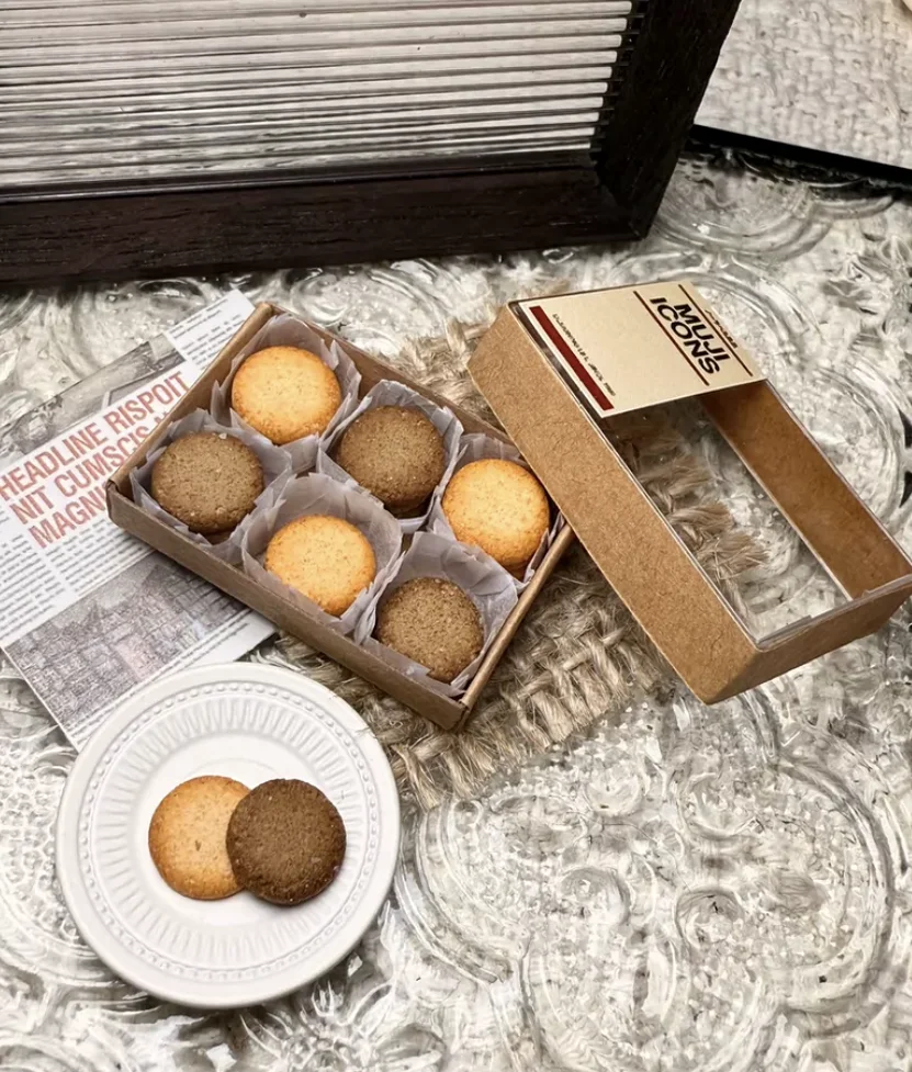 Hot Sale 1:6 Miniature Bakery Gift Set, Handmade Pizza Cookie Bread Matcha Box, Dollhouse Kitchen Pretend Play Dessert Decor