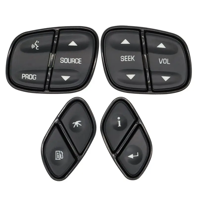NEW HOT In Stock-4Pcs 21997738 Steering Wheel Switch Control Buttons For Chevy Silverado 1500 GMC Sierra