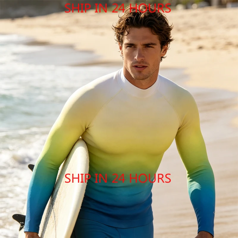 

Men's Rash Guard Shirts Swim Shirts UV Sun Protection Long Sleeve Shirts Lightweight Quick Dry S-3XL