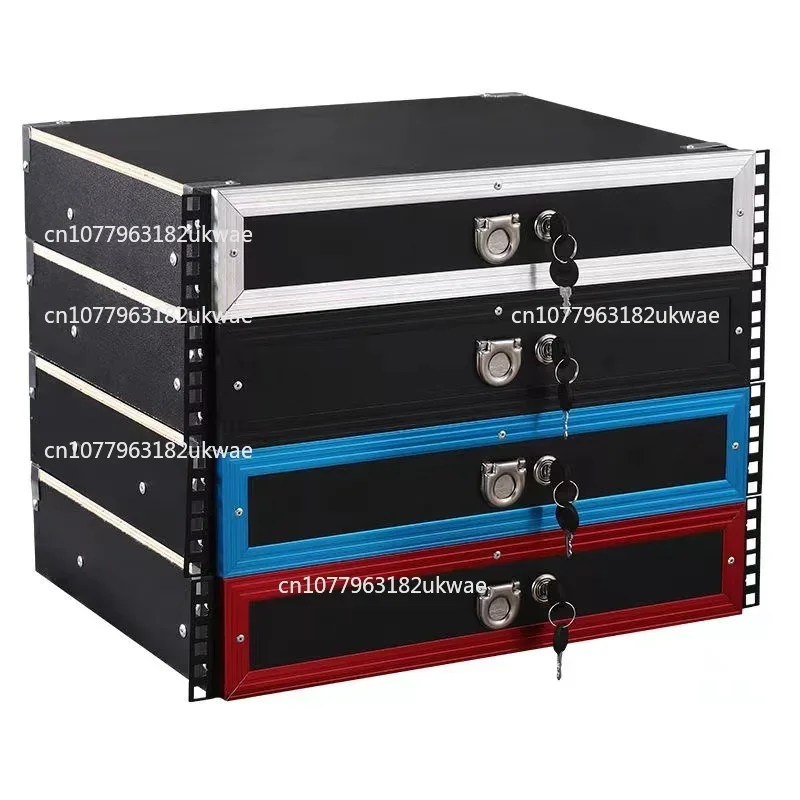 

2U cabinet drawer with lock 2U metal iron drawer storage box wooden drawer