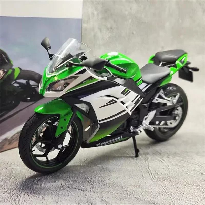 1/12 Kawasaki Ninja 250 Racing Cross-country Motorcycle Model Simulation Metal Street Motorcycle Model Collection Kids Toy Gifts