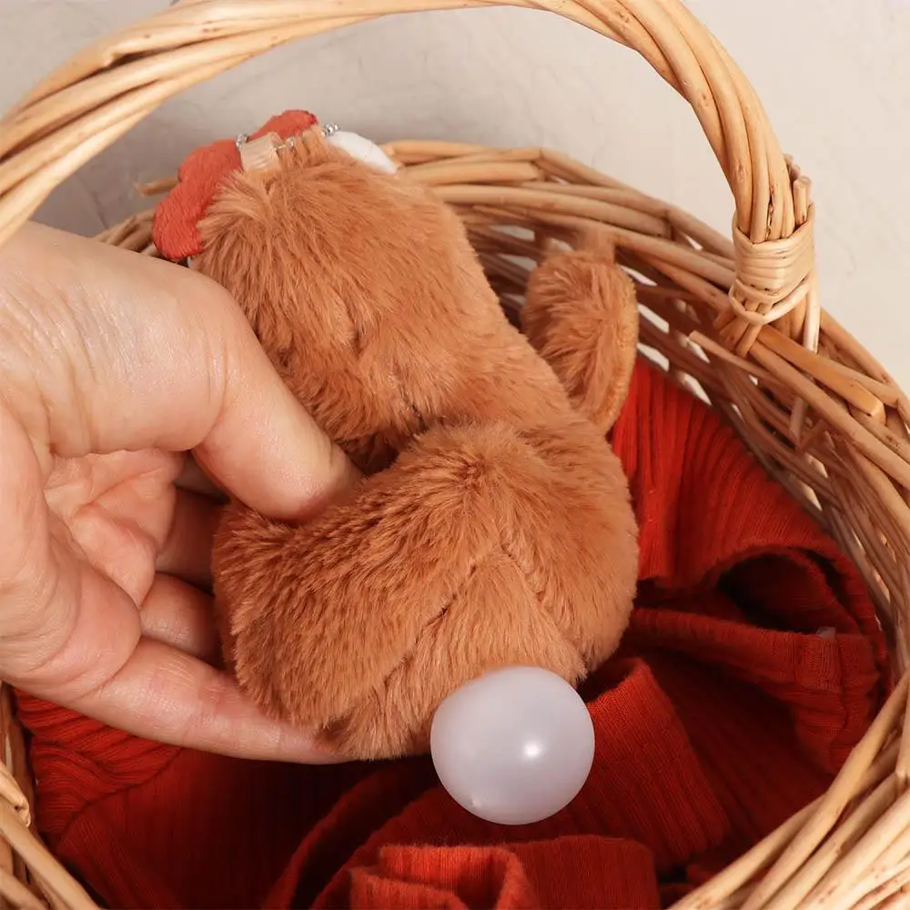 Bag Accessories Rubber Chicken Keychain Cartoon Hens Key Ring Simulation Metal Egg-laying Animal Key Holder Release Stress view 2