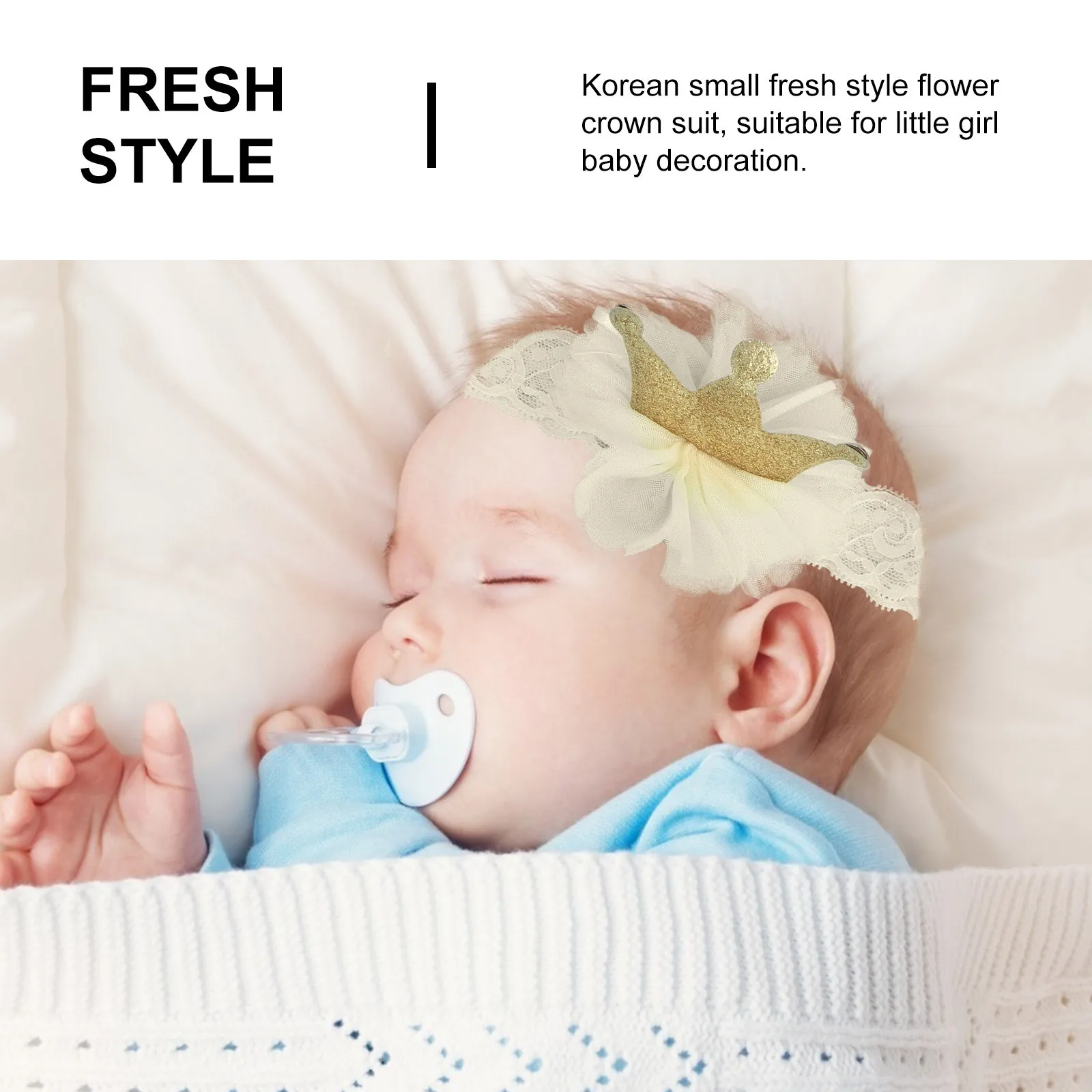 1 مجموعة الجوارب هيرباند الدانتيل Bowknot تاج لينة مرنة تنفس لوازم الحماية خلع الملابس هدية