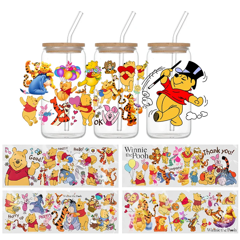 

UV DTF DIY Sticker Water Cup Decorate Anime Winnie the Pooh Permanent HD Transfer Sticker Sticker Waterdichte Cartoon Tigger