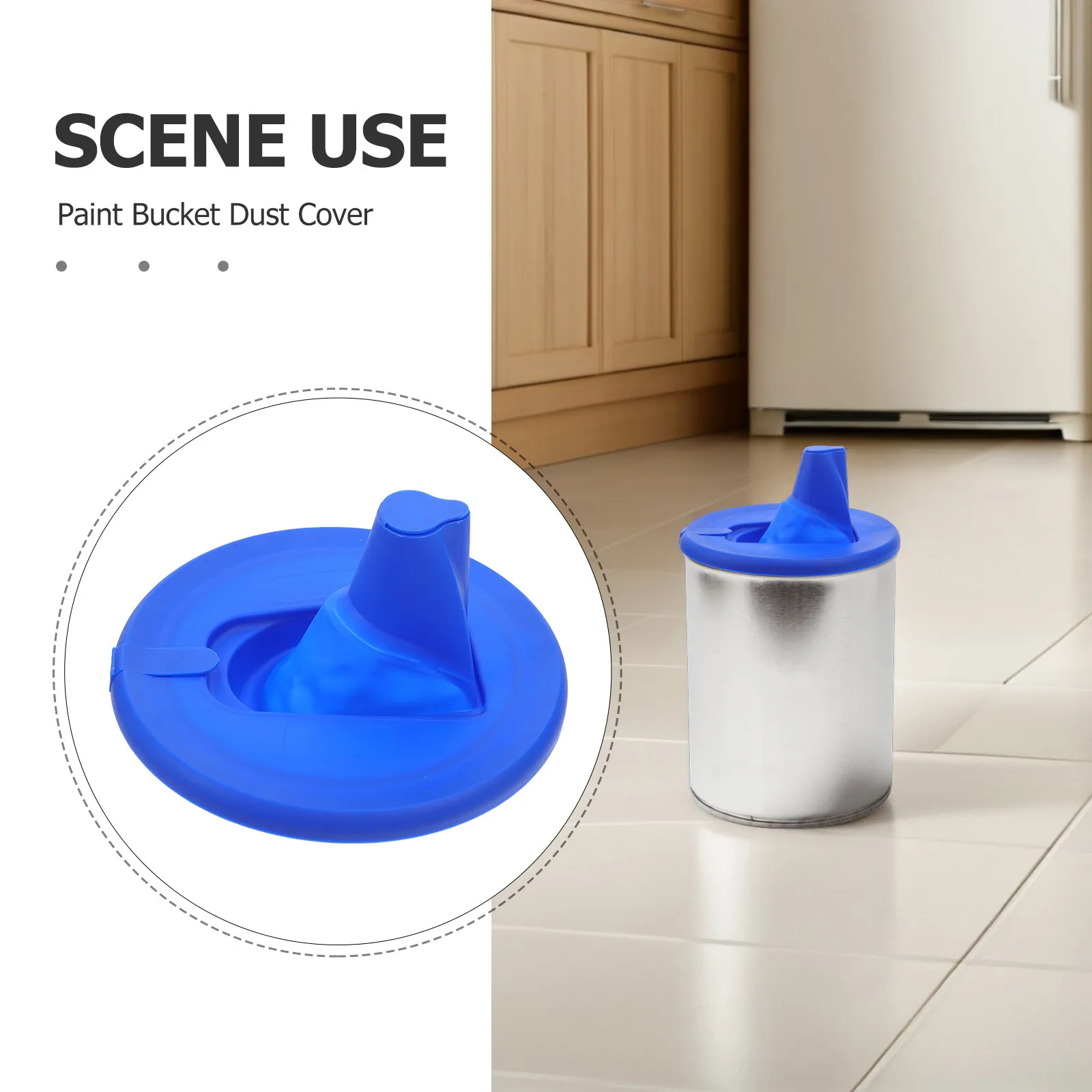 Paint Bucket Lid Cover for 1 Gallon Cans Foldable TPR Airtight Anti Drip Replacement Seal for Renovation