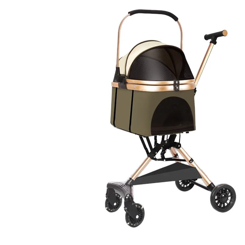 

Lightweight Foldable Dog and Cat Strollers New Oxford Material Pet Carrier for Small Medium Sized Animals for Cross-Border
