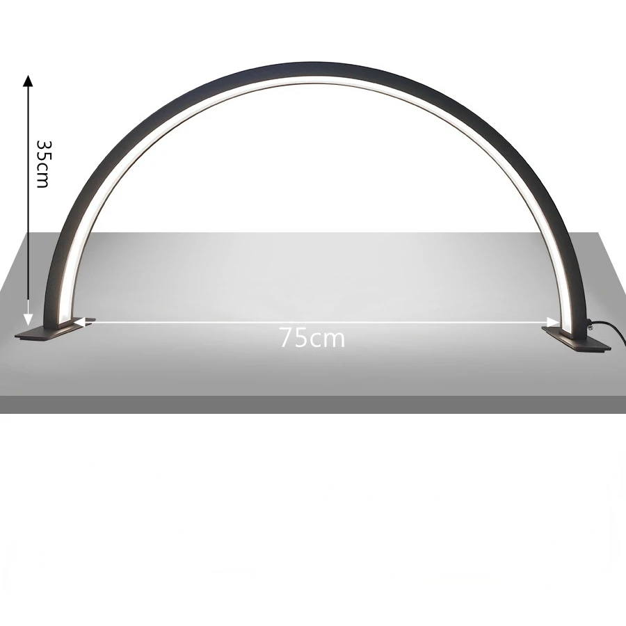 طقم إضاءة LED للعناية بالأظافر في صالون التجميل ، نصف قمر ، شكل قوس ، محطة تجميل الأظافر الاحترافية ، مصباح طاولة ، 48 واط