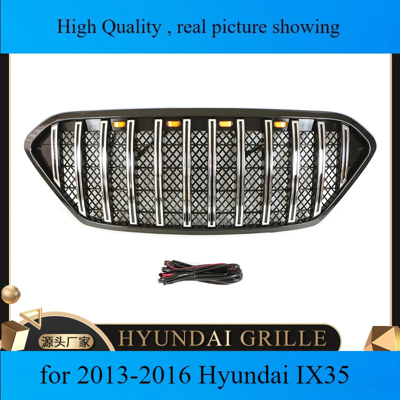 

car Front Bumper Grill Center Grille for 2013-2016 Hyundai IX35 GIRLLE auto Racing grills