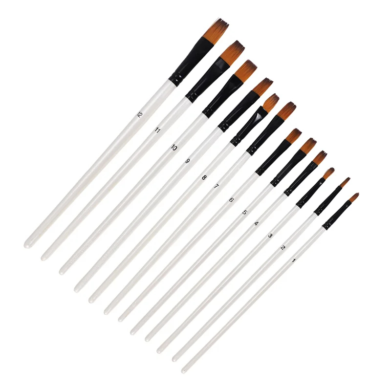 مجموعة فرش طلاء أكريليك، فرش طلاء فنية للرسم الزيتي بالألوان المائية من الأكريليك