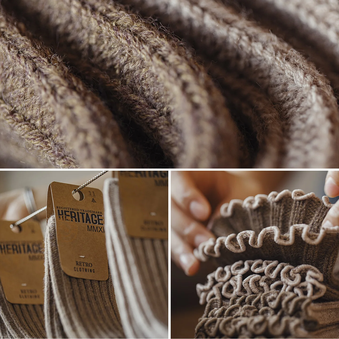 Maden المرأة طويلة أصابع متماسكة تدفئة الذراع قفازات الشتاء السميكة الأكمام فو طبقات جهاز تدفئة محمول موضة مريحة #3