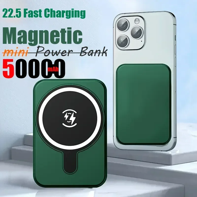 

Newest 50000mAh Wireless Magnetic Portable Power Bank PD22.5W Fast Charging for Magsafe Battery Charger Cases for iphone Samsung