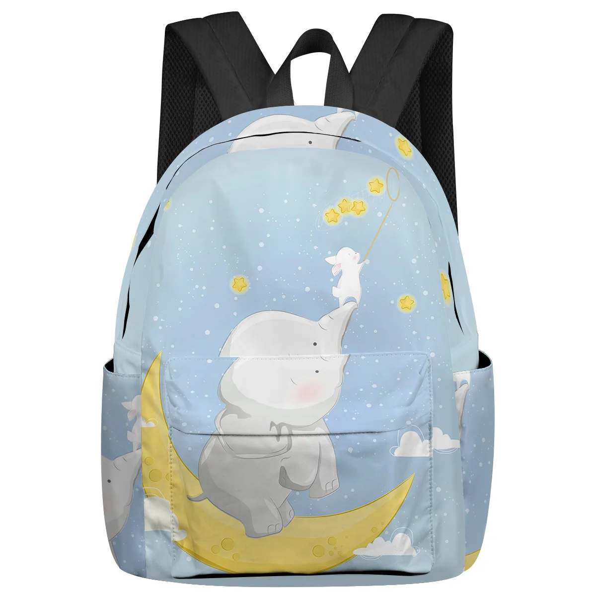 Rabbit Elephant Stars Cartoon Feminina Backpacks Teenagers Student School Bags Laptop Backpack Men Women Female Travel Mochila