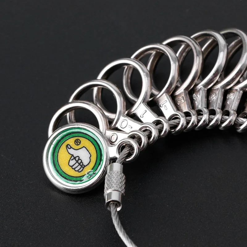 Ring Sizer Measuring Tool Measure Finger Rings Sizing Set Metal Ring Mandrel Gauge US Size 1-13 Jewelry Tools Drop Shipping