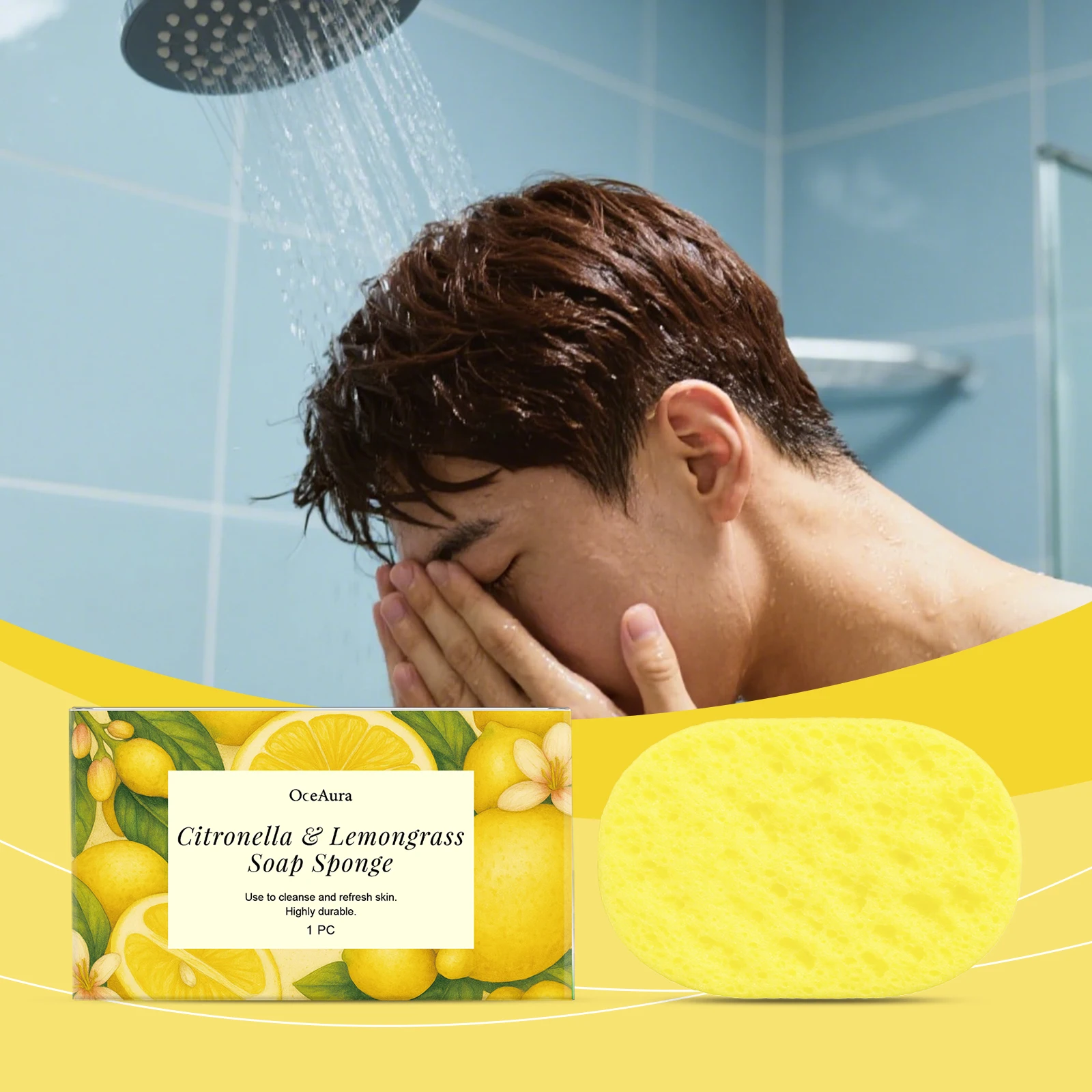 Oceaura Bath Sponge Is Soft And Elastic Deep Cleansing Exfoliating Skin Renewal Body Massage Cleaning Shower Brushes Bath Tools