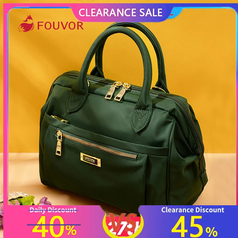 

Fouvor New Fashion Waterproof Nylon Large Capacity Handbag 2025 Women Canvas Casual Ladies Oxford Shoulder Messenger Bag 6006-01
