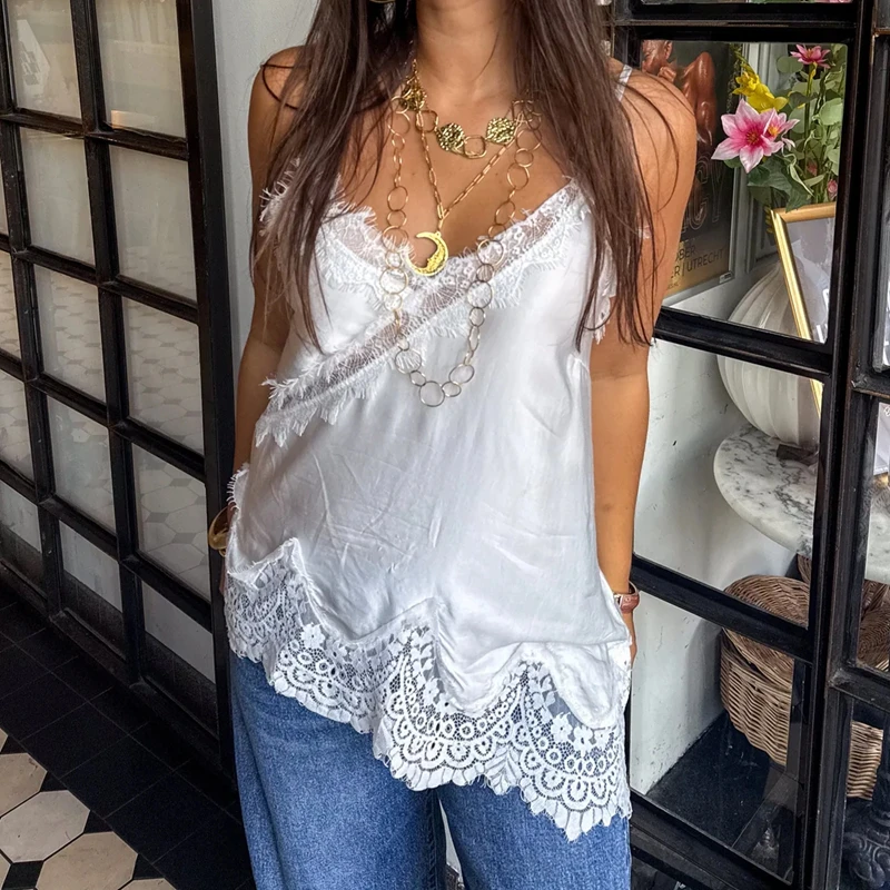 Thumbnail 2 - #76 Latest Lace Trim Camisole Offers