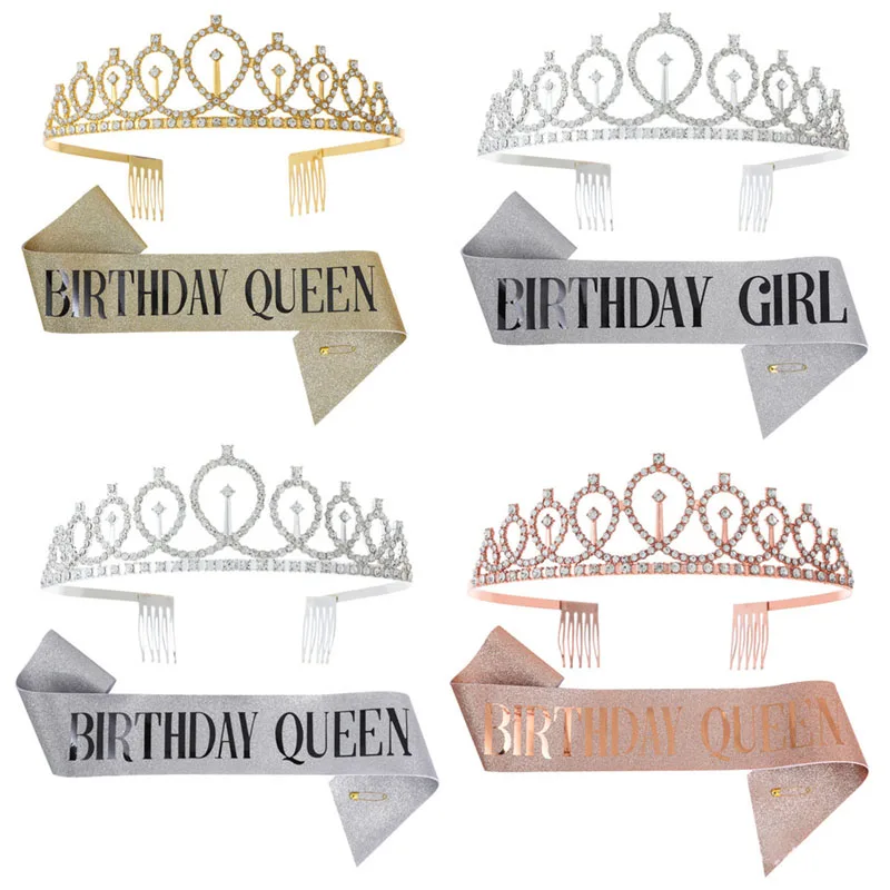 

1Pc Glitter Ceremony Belt Birthday Queen Party Strap Anniversary Decoration Glitter Ribbon Birthday Party Supplies Accessories