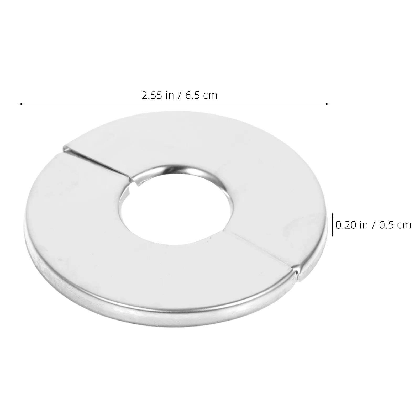 8 Pcs Stainless Steel Escutcheons Plates Plumbing Flange Cover Pipe Mounting For 27mm Water Pipes Round Wall Silver Split Covers