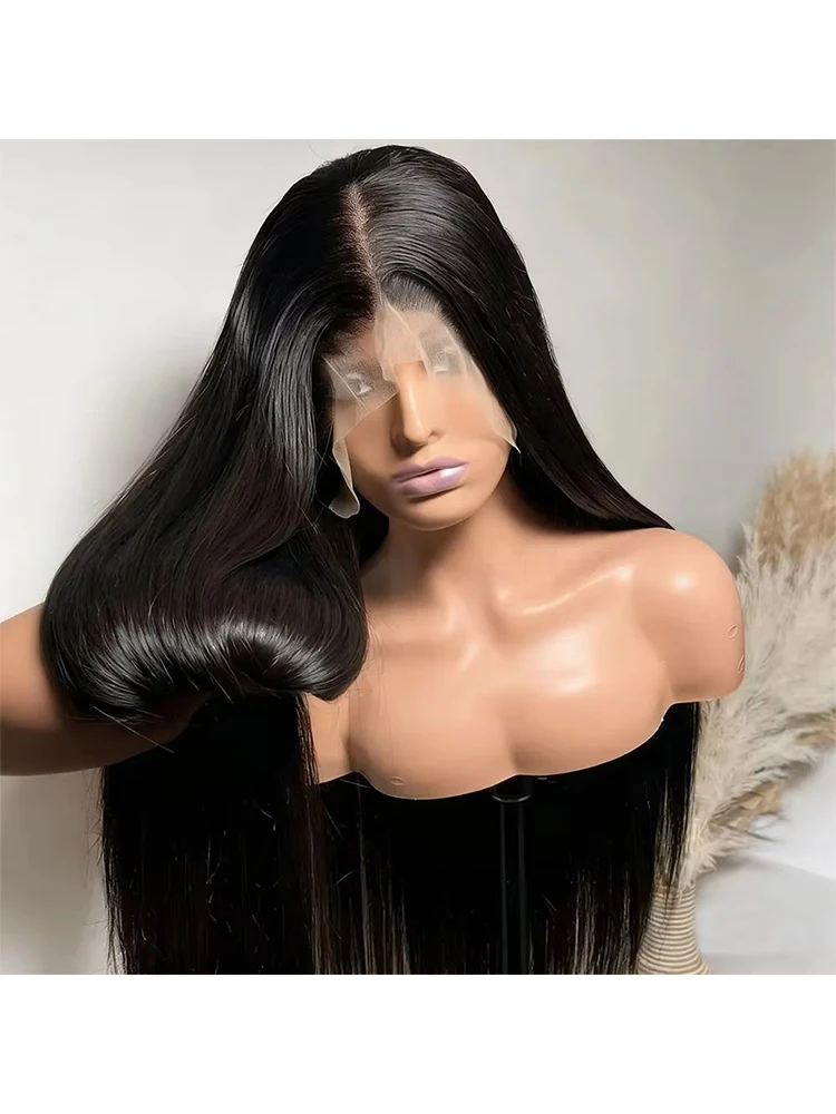 300% Knochenglatte 13x4 Lace Frontal Perücken, vorgezupft, 5x5 Glueless Brasilianische 100% Echthaar 4x4 13x6 Transparente Lace Front Perücke