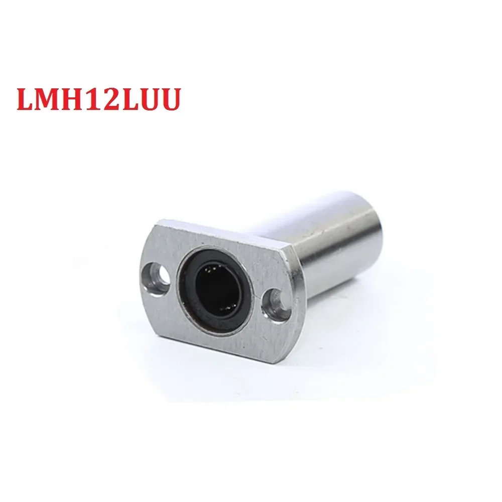 Pack of 4pcs LMH12LUU 12mm Long type Ellipse Flange Type CNC Linear Motion Bushing Ball Bearing