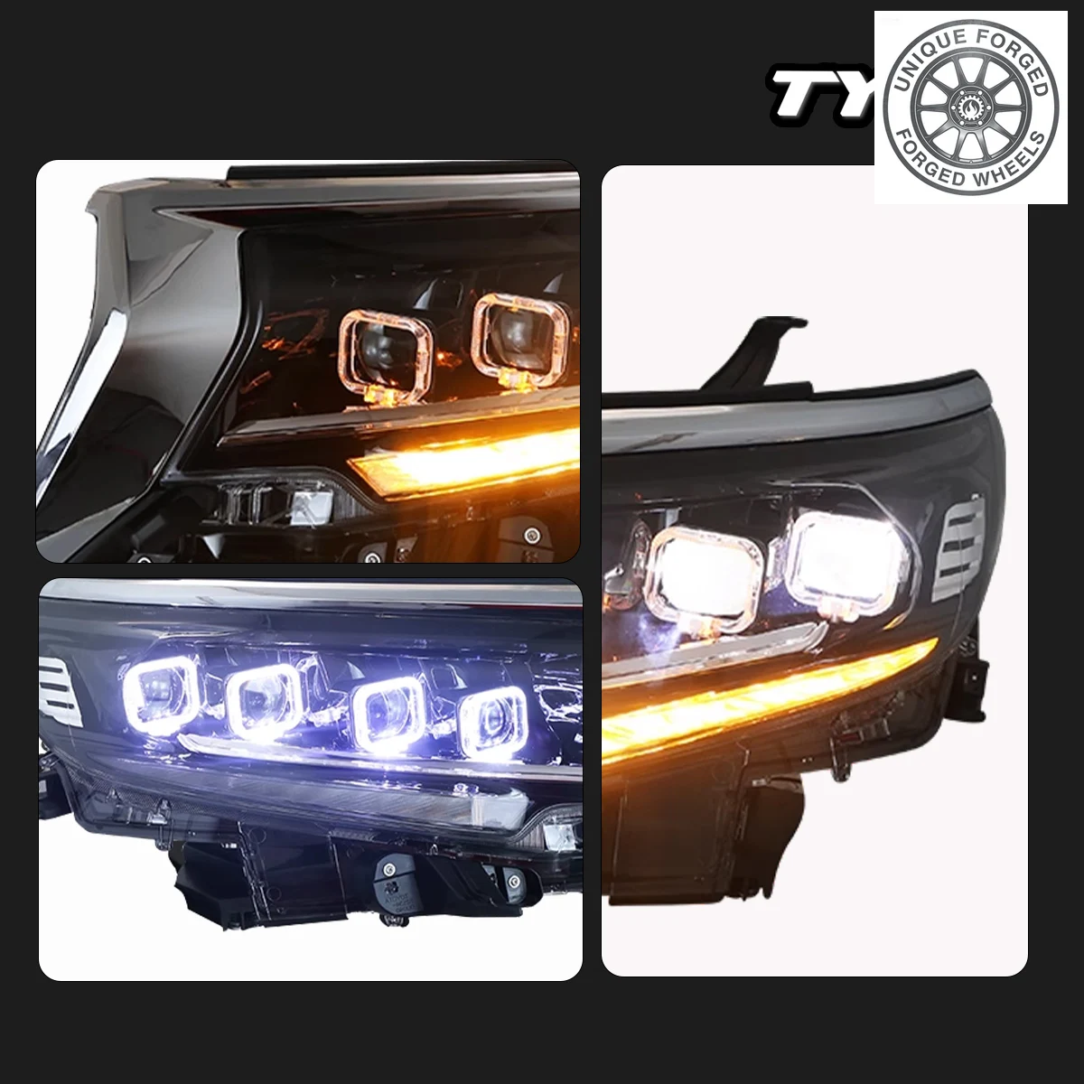 

Фара BC Car для Toyota Prado 2018-2020: Модернизированная, с новыми динамическими ДХО и светодиодными поворотниками, автоаксессуар